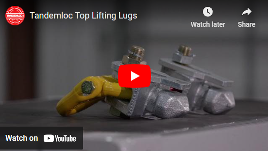 A screenshot of Tandemloc Top Lifting Lugs YouTube Video